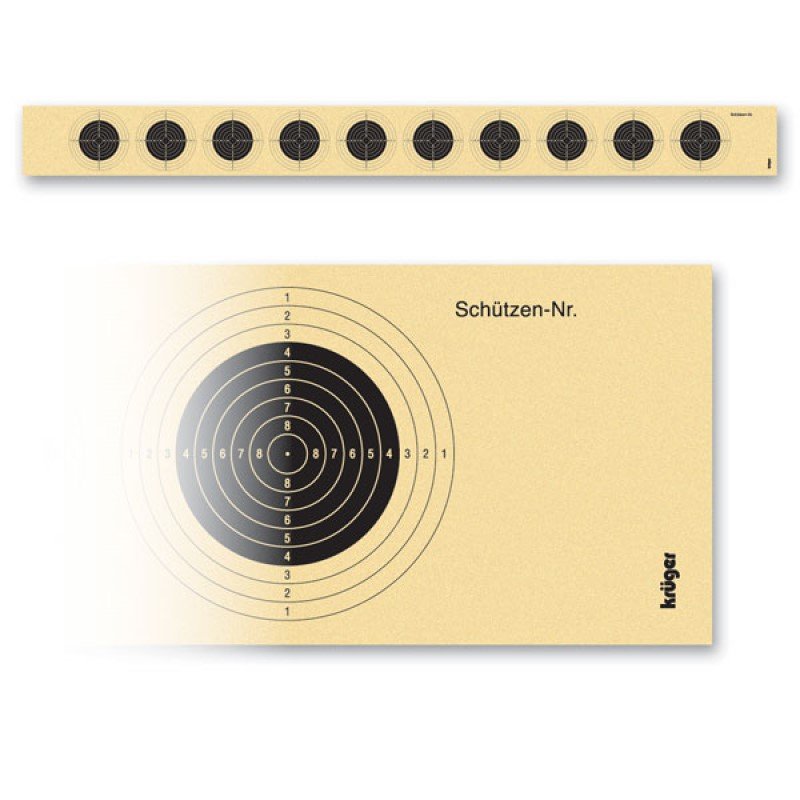 10m ISSF Air Rifle 10 Bull Strip Target (250 Pack)