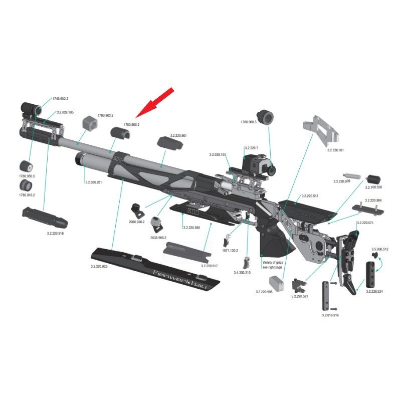 FWB Moveable Barrel Weight Complete - 160g