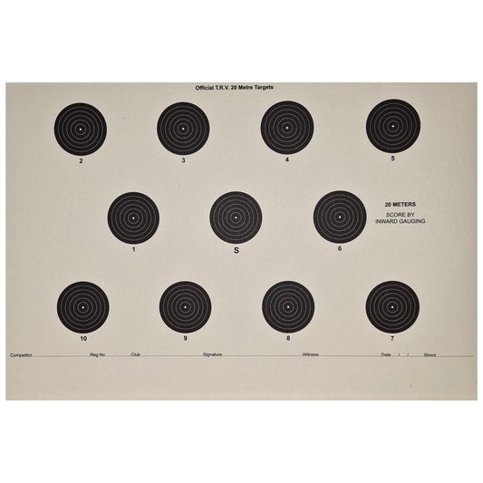 20m Prone Double Sided Target (250 Pack)